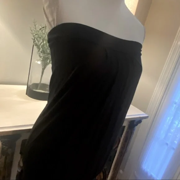 🖤✨ Express Strapless Black Mini Dress S Sexy Tube Dress Soft Jersey Bodycon - Picture 2 of 4